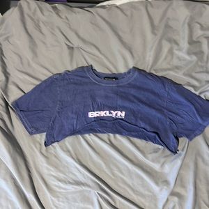 PLL purple half graphic crop top - cut